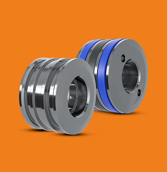 Hydraulic Cylinder Double Piston Rod Seal Threaded Piston